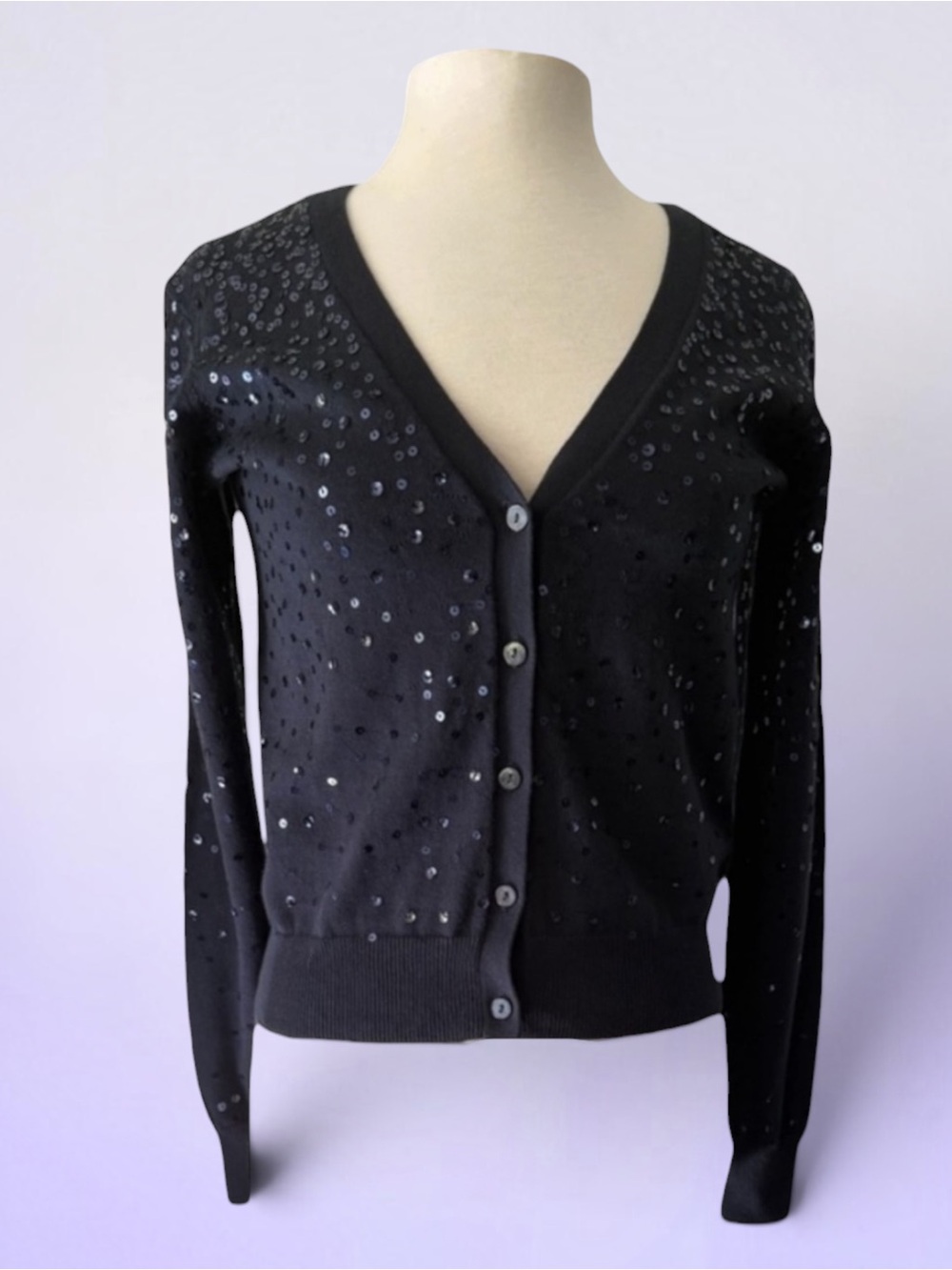 New! Cinq A Sept Womens Blue
Nancy Sequin Embellished
Cardigan Sweater Size XS